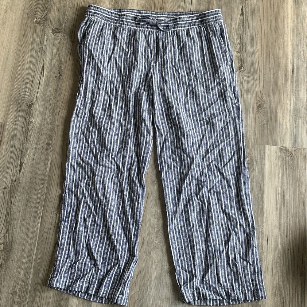 Old Navy Coastal Linen Draw String Pull On Pants Size Large